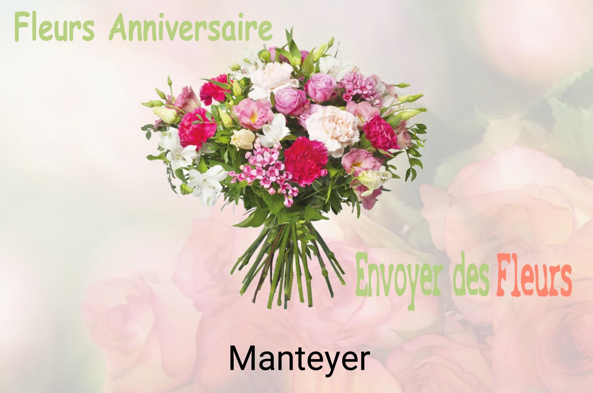 Bouquet de fleurs d’anniversaire livré à Manteyer